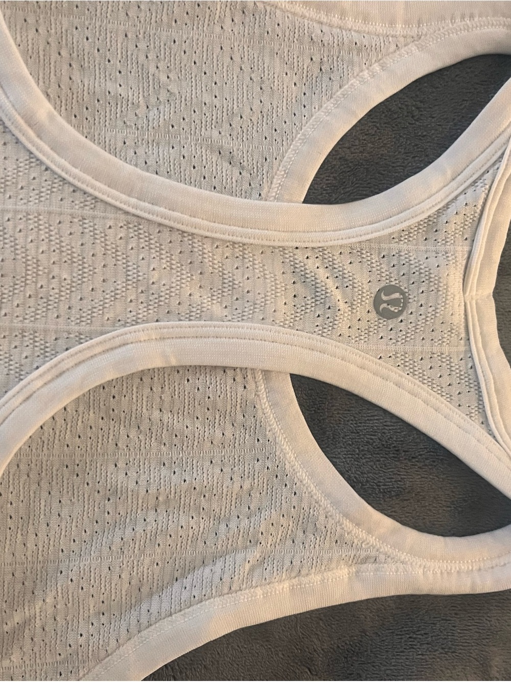 lululemon athletica White Ribbed Racerback Tank - Picture 2 of 3